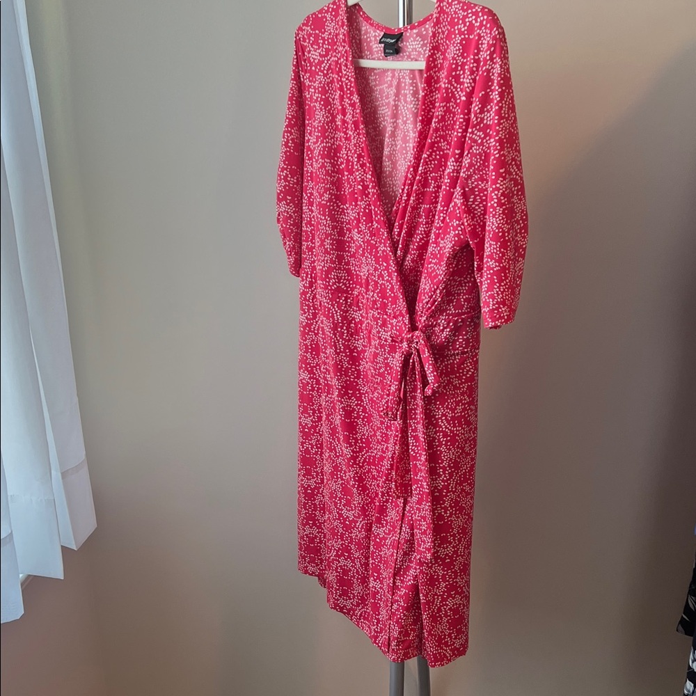 Lane Bryant Pink Polka Dot Dress
